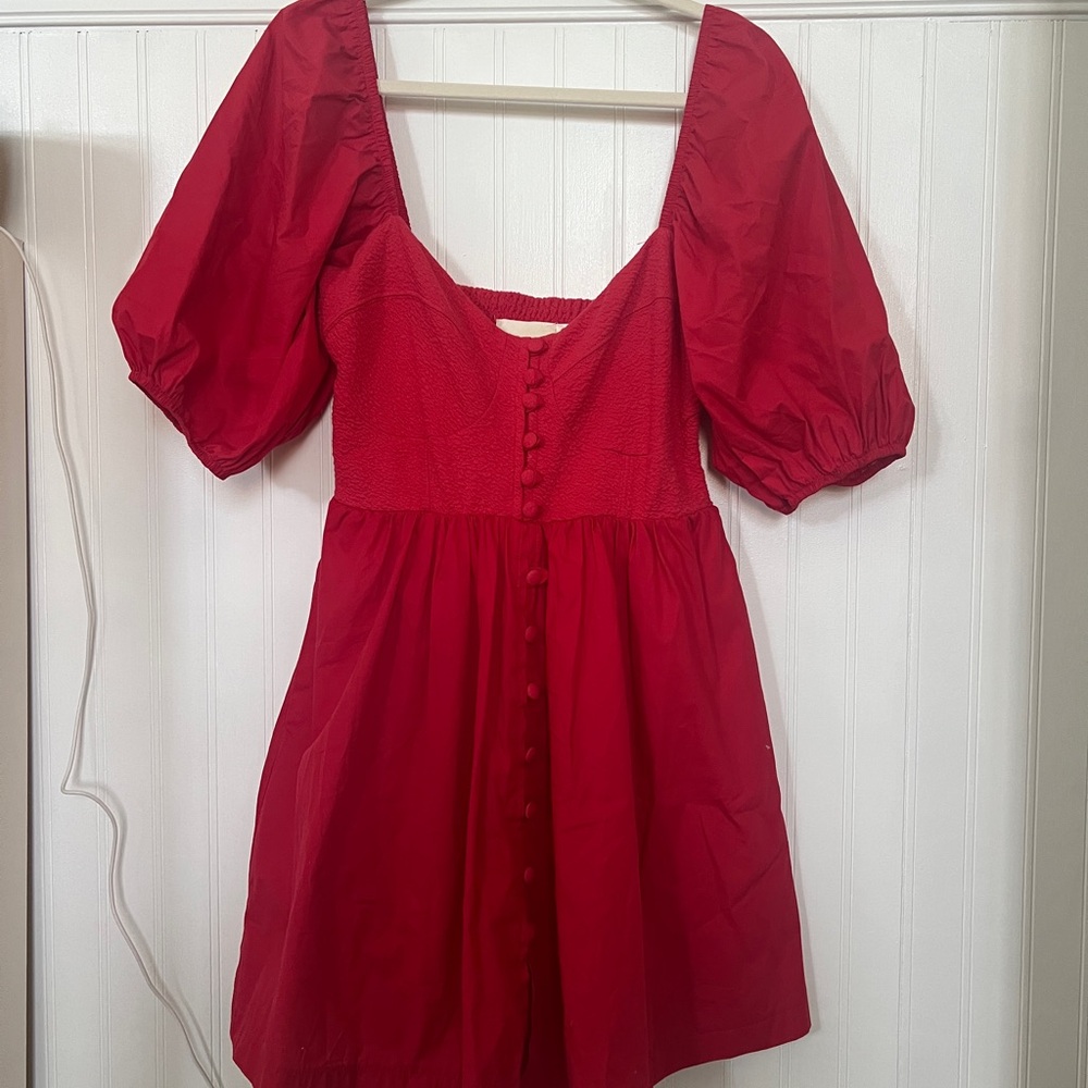 Anthropologie Red Dress